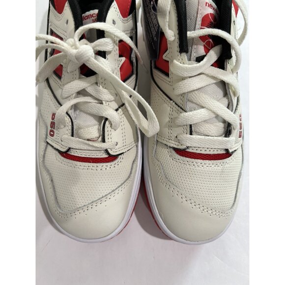 New Balance 550 Sneakers in Sea Salt True Red - Picture 3 of 7